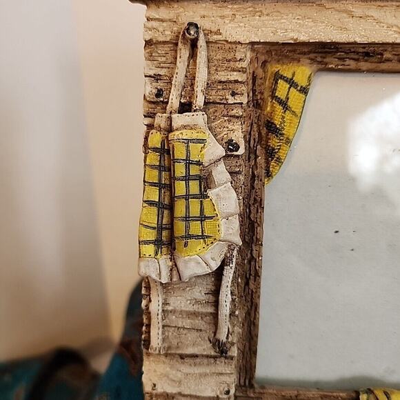 Resin Picture Frame Window Country Cottage Duck Victorian Boot Apron Jug Heavy - Picture 8 of 10